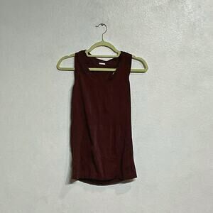 Athleta Maroon Seamless Ruched Tank Top  Sz S